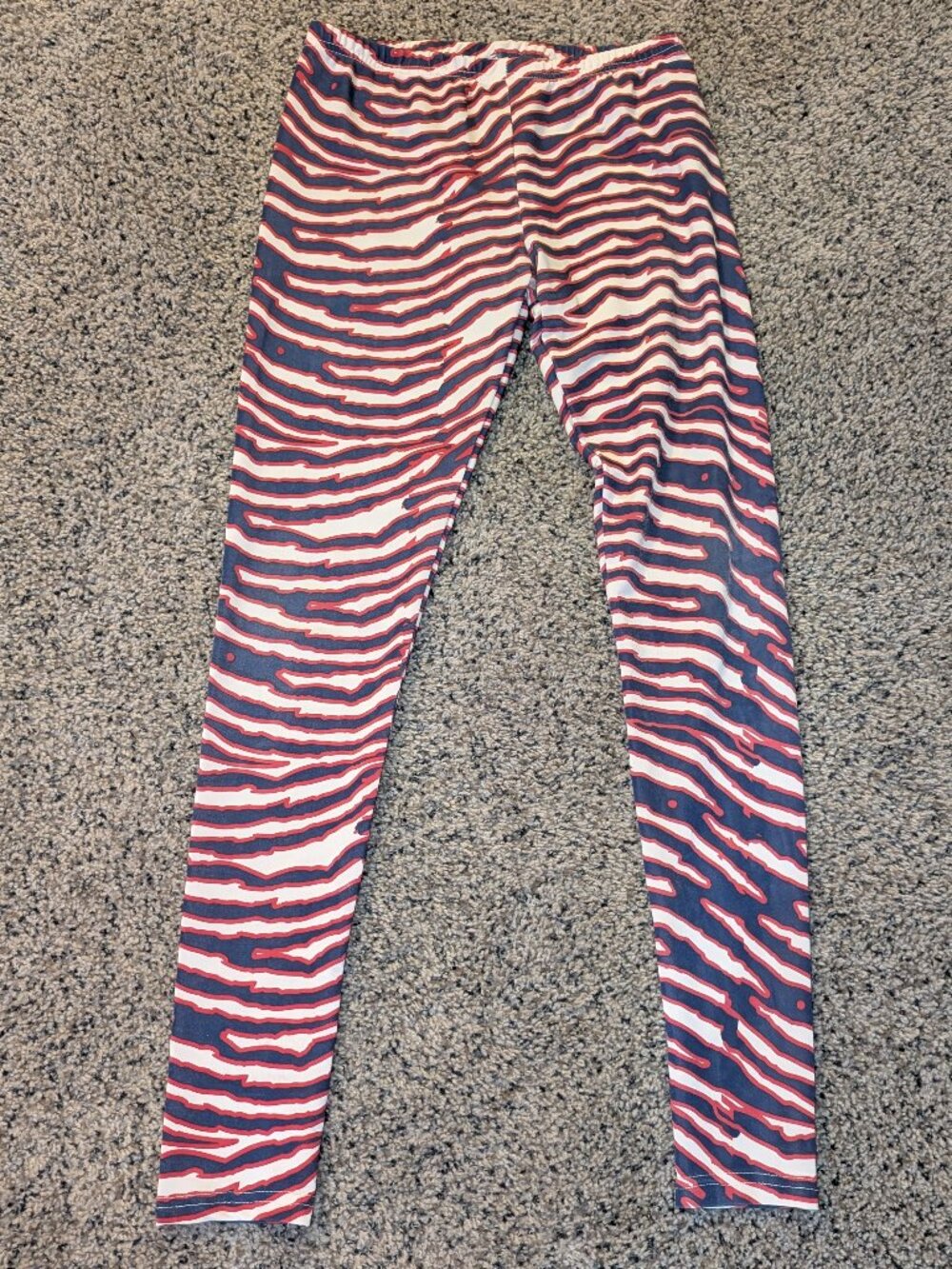 Everything Buffalo Bills Zubaz Style Leggings Red White Blue Women’s Small